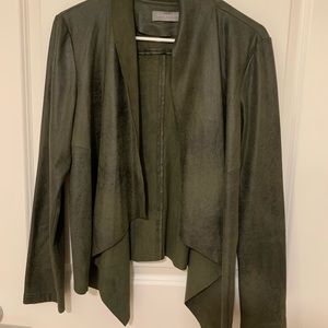 Green faux snake skin blazer (size: M)